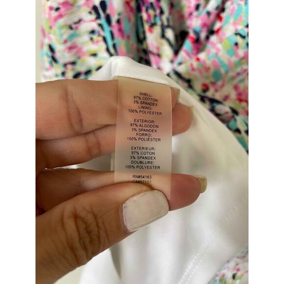 Guess Fit and Flare Zipper Mini Dress White Multi Color Size 2 - Picture 8 of 9